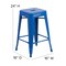 Flash Furniture 24" High No Back Blue Metal Counter Height Stool CH-31320-24-BL-GG - alternate 4