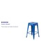 Flash Furniture 24" High No Back Blue Metal Counter Height Stool CH-31320-24-BL-GG - alternate 3