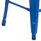 Flash Furniture Metal Counter Stool, 24", Blue, Seat Material: Wood CH-31320-24-BL-WD-GG - alternate 7