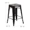 Flash Furniture 24" High Backless Black/Gold Counter Height Stool CH-31320-24-BQ-GG - alternate 4