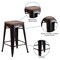 Flash Furniture Antique Metal Stool, 24", Black, Seat Material: Wood CH-31320-24-BQ-WD-GG - alternate 2