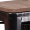 Flash Furniture Antique Metal Stool, 24", Black, Seat Material: Wood CH-31320-24-BQ-WD-GG - alternate 7
