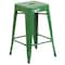 Flash Furniture 24" High Backless Green Metal Counter Height Stool CH-31320-24-GN-GG - alternate 5
