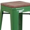 Flash Furniture Metal Counter Stool, 24", Green, Seat Material: Wood CH-31320-24-GN-WD-GG - alternate 8
