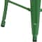 Flash Furniture Metal Counter Stool, 24", Green, Seat Material: Wood CH-31320-24-GN-WD-GG - alternate 6