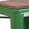 Flash Furniture Metal Counter Stool, 24", Green, Seat Material: Wood CH-31320-24-GN-WD-GG - alternate 7