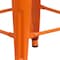 Flash Furniture Metal Counter Stool, 24", Orange, Weight Capacity: 500 lb. CH-31320-24-OR-WD-GG - alternate 10