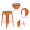 Flash Furniture Metal Counter Stool, 24", Orange, Weight Capacity: 500 lb. CH-31320-24-OR-WD-GG - alternate 3