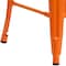 Flash Furniture Metal Counter Stool, 24", Orange, Weight Capacity: 500 lb. CH-31320-24-OR-WD-GG - alternate 6