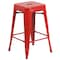 Flash Furniture 24" High Backless Red Metal Counter Height Stool CH-31320-24-RED-GG - alternate 7