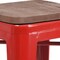 Flash Furniture Metal Counter Stool, 24", Red, Seat Material: Wood CH-31320-24-RED-WD-GG - alternate 9