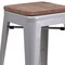 Flash Furniture 24" Silver Metal Counter Stool CH-31320-24-SIL-WD-GG - alternate 8
