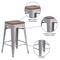Flash Furniture 24" Silver Metal Counter Stool CH-31320-24-SIL-WD-GG - alternate 2