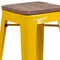 Flash Furniture Metal Counter Stool, 24", Yellow, Backrest: Backless CH-31320-24-YL-WD-GG - alternate 6