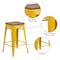 Flash Furniture Metal Counter Stool, 24", Yellow, Backrest: Backless CH-31320-24-YL-WD-GG - alternate 4