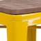 Flash Furniture Metal Counter Stool, 24", Yellow, Backrest: Backless CH-31320-24-YL-WD-GG - alternate 8