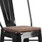 Flash Furniture Metal Barstool, 30", Black CH-31320-30GB-BK-WD-GG - alternate 8