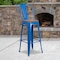 Flash Furniture Metal Barstool, 30", Blue, Seat Material: Wood CH-31320-30GB-BL-WD-GG - alternate 1