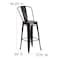 Flash Furniture 30" High Black-Antique Gold Metal Barstool w/Back CH-31320-30GB-BQ-GG - alternate 7