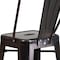 Flash Furniture 30" High Black-Antique Gold Metal Barstool w/Back CH-31320-30GB-BQ-GG - alternate 3