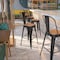 Flash Furniture 30" Black Antique Metal Stool CH-31320-30GB-BQ-WD-GG - alternate 1