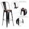Flash Furniture 30" Black Antique Metal Stool CH-31320-30GB-BQ-WD-GG - alternate 3