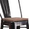 Flash Furniture 30" Black Antique Metal Stool CH-31320-30GB-BQ-WD-GG - alternate 9