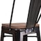 Flash Furniture 30" Black Antique Metal Stool CH-31320-30GB-BQ-WD-GG - alternate 7