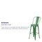 Flash Furniture 30" High Green Metal Indoor-Outdoor Barstool CH-31320-30GB-GN-GG - alternate 7