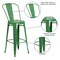 Flash Furniture 30" High Green Metal Indoor-Outdoor Barstool CH-31320-30GB-GN-GG - alternate 2
