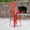 Flash Furniture Metal Barstool, 30", Red, Seat Material: Wood CH-31320-30GB-RED-WD-GG - alternate 1