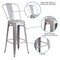 Flash Furniture 30" High Silver Metal Indoor-Outdoor Barstool CH-31320-30GB-SIL-GG - alternate 8
