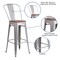 Flash Furniture Metal Barstool, 30", Silver CH-31320-30GB-SIL-WD-GG - alternate 8