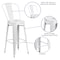 Flash Furniture 30" High White Metal Indoor-Outdoor Barstool CH-31320-30GB-WH-GG - alternate 7
