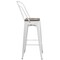 Flash Furniture 30" White Metal Barstool, Caster Type: Plastic Glides CH-31320-30GB-WH-WD-GG - alternate 3