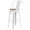 Flash Furniture 30" White Metal Barstool, Caster Type: Plastic Glides CH-31320-30GB-WH-WD-GG - alternate 7
