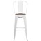 Flash Furniture 30" White Metal Barstool, Caster Type: Plastic Glides CH-31320-30GB-WH-WD-GG - alternate 10