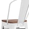 Flash Furniture 30" White Metal Barstool, Caster Type: Plastic Glides CH-31320-30GB-WH-WD-GG - alternate 9