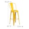 Flash Furniture 30" High Yellow Metal Indoor-Outdoor Barstool CH-31320-30GB-YL-GG - alternate 9