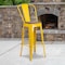 Flash Furniture Metal Barstool, 30", Yellow, Finish: Powder-Coated CH-31320-30GB-YL-WD-GG - alternate 1