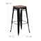 Flash Furniture 30" Black Backless Metal Stool CH-31320-30-BK-WD-GG - alternate 5