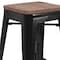 Flash Furniture 30" Black Backless Metal Stool CH-31320-30-BK-WD-GG - alternate 8