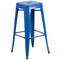 Flash Furniture 30" High Backless Blue Square Metal Barstool CH-31320-30-BL-GG - alternate 6