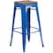 Flash Furniture Metal Barstool, 30", Blue, Material: Plastic CH-31320-30-BL-WD-GG - alternate 2