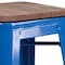 Flash Furniture Metal Barstool, 30", Blue, Material: Plastic CH-31320-30-BL-WD-GG - alternate 6