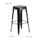 Flash Furniture 30" High No Back Black-Gold Square Metal Barstool CH-31320-30-BQ-GG - alternate 4