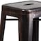 Flash Furniture 30" High No Back Black-Gold Square Metal Barstool CH-31320-30-BQ-GG - alternate 9
