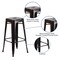 Flash Furniture 30" High No Back Black-Gold Square Metal Barstool CH-31320-30-BQ-GG - alternate 2
