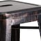 Flash Furniture 30" High No Back Black-Gold Square Metal Barstool CH-31320-30-BQ-GG - alternate 7