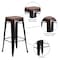 Flash Furniture Antique Metal Stool, 30", Black CH-31320-30-BQ-WD-GG - alternate 2